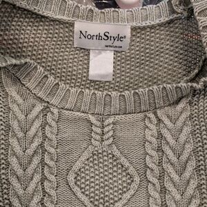 🧥 NorthStyle Cable Knit Sweater | Cozy Textured Knit | Neutral Taupe